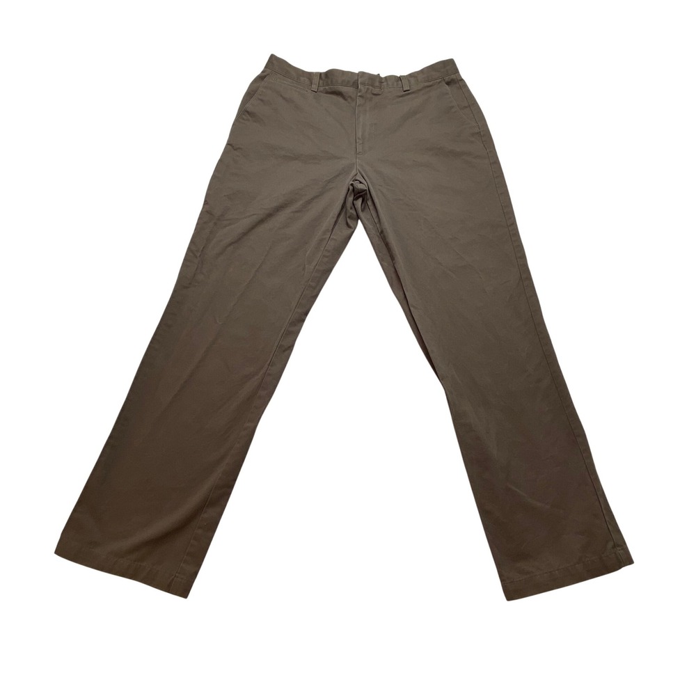 Dockers D4‎ Relaxed Fit Chinos Mens 36x34 Brown Cotton Flat Front Khaki Pants